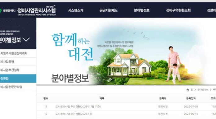 대전 정비사업 등 개발사업 정보 시민 접근성 낮아… “개선 필요”